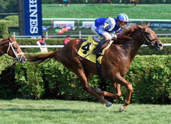 Malibu Moon Colt Rallies to Debut Score