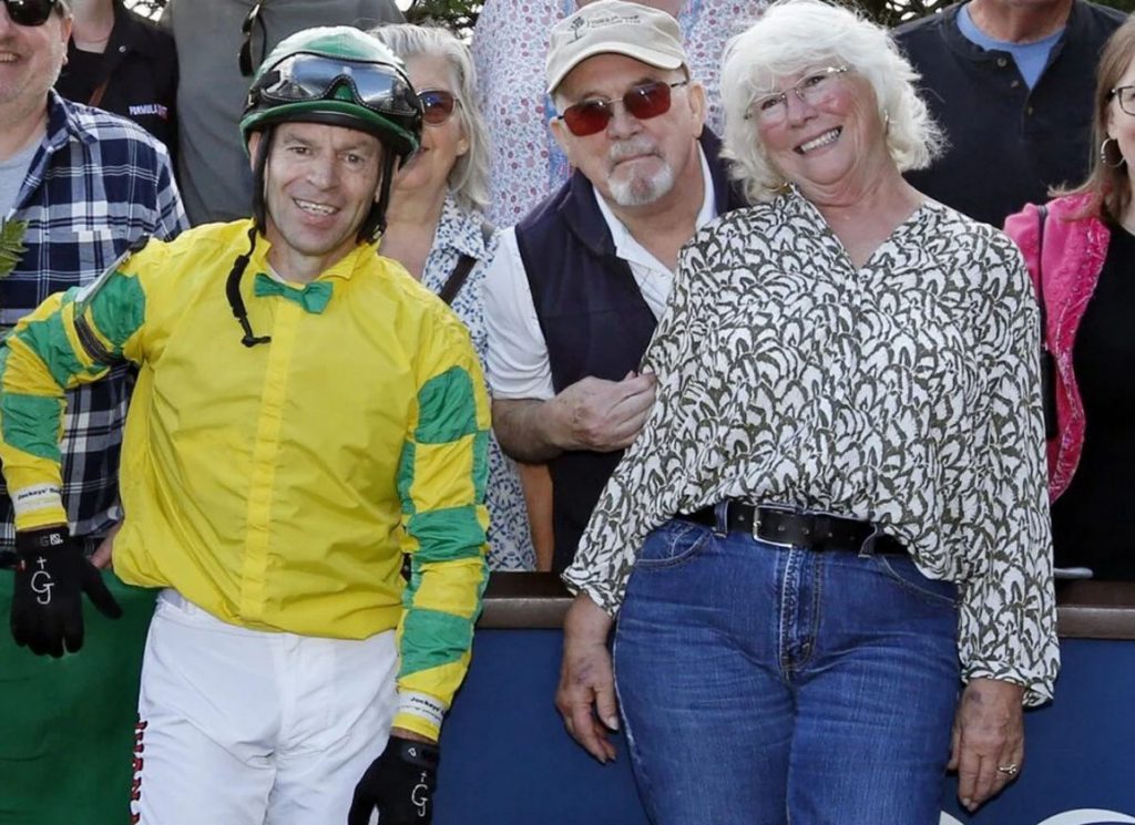 Jockey Juan Gutierrez with Bonnie Jenne at Emerald Downs