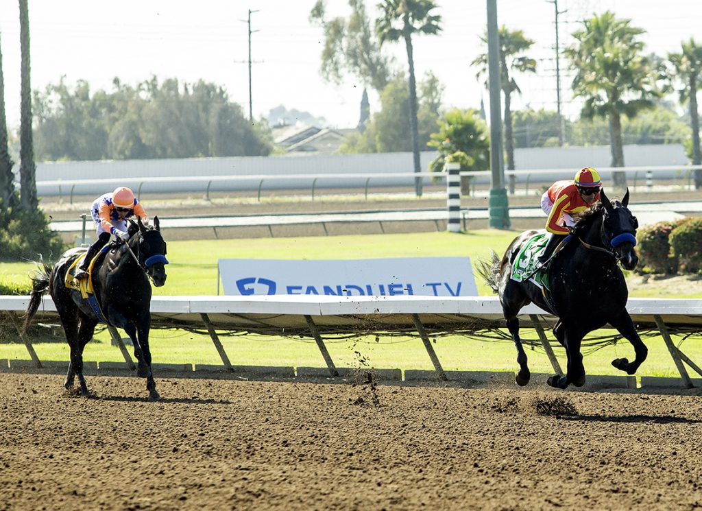 Nevada Beach wins the Los Alamitos Derby
