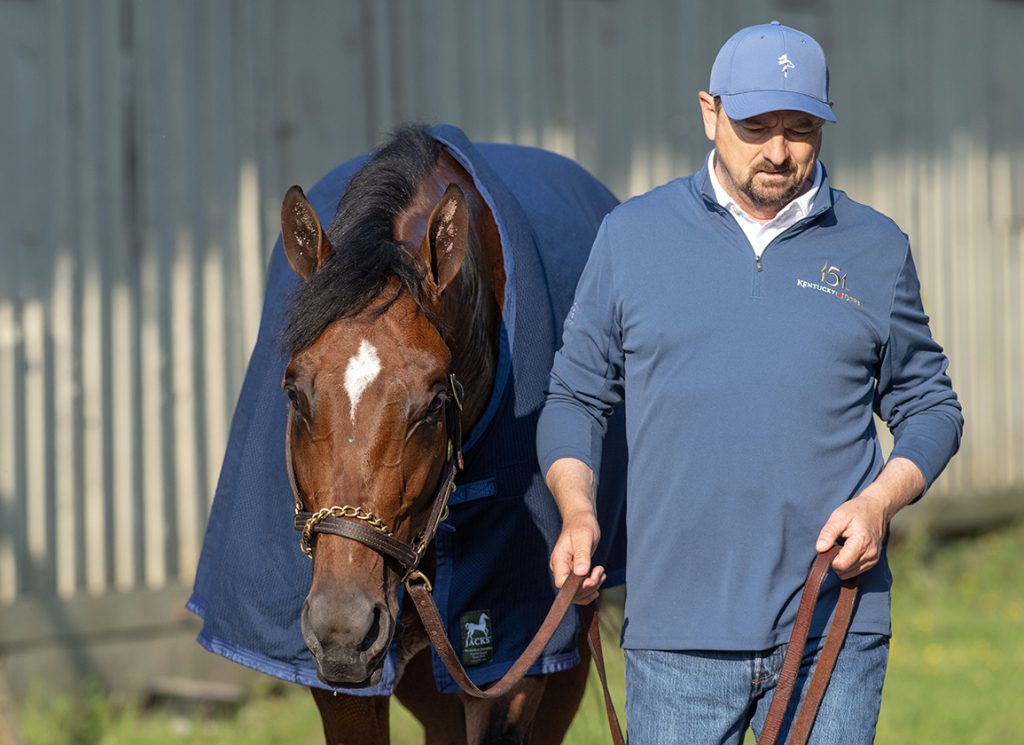Michael McCarthy with his star 3-year-old Journalism