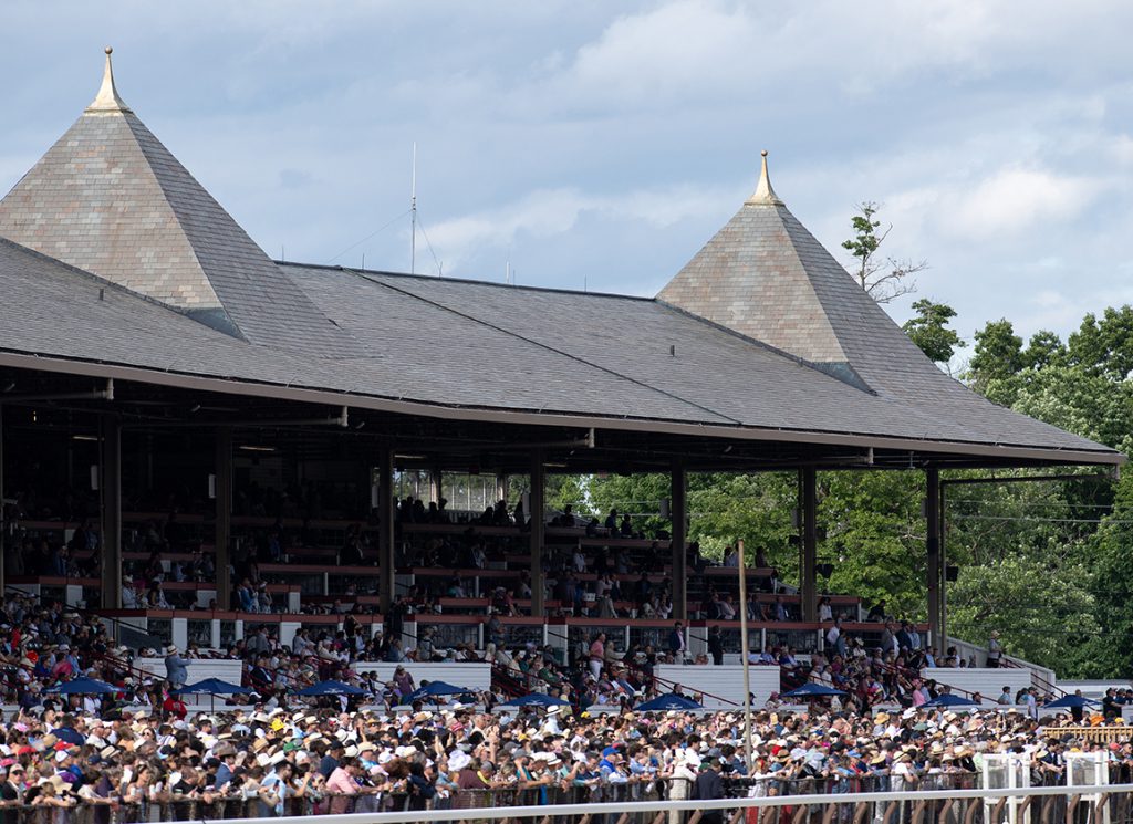 Crowd enjoys Belmont Stakes at Saratoga Race Course