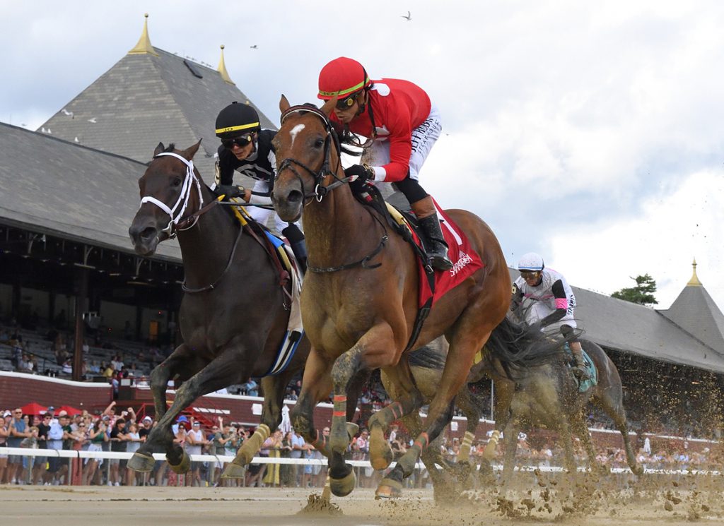 Halina's Forte winning at the Spa