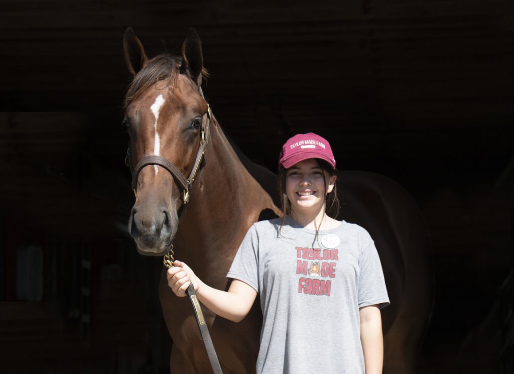 Myah Araki with Vino Rosso filly
