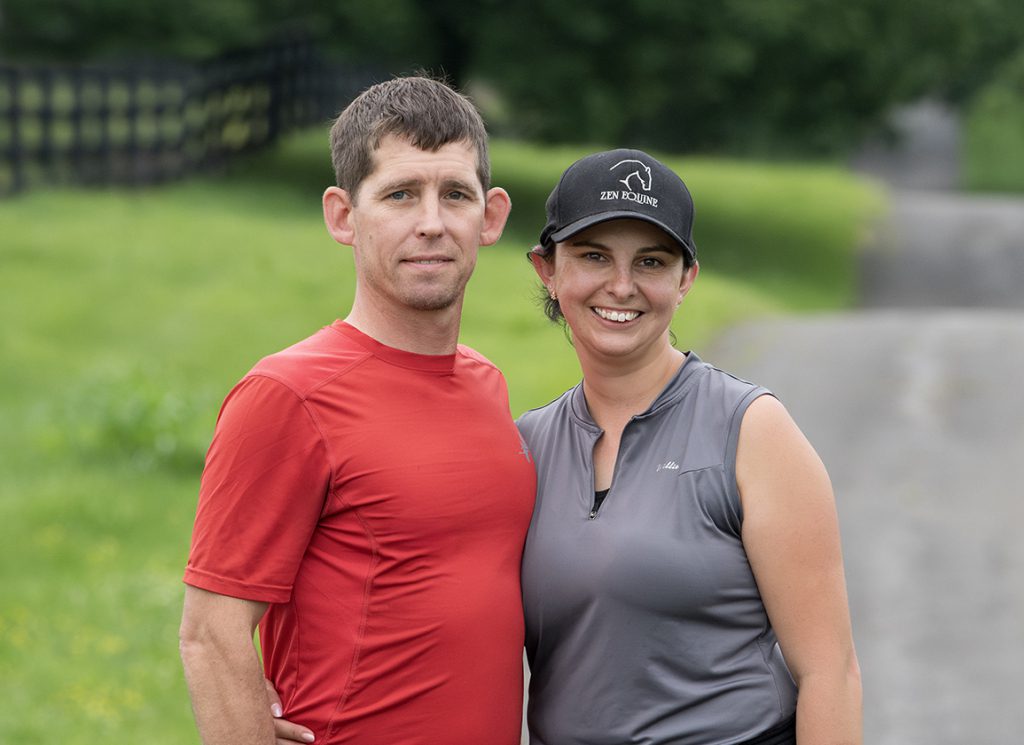 Zach and Jennifer Phillips at Zen Equine in Lexington