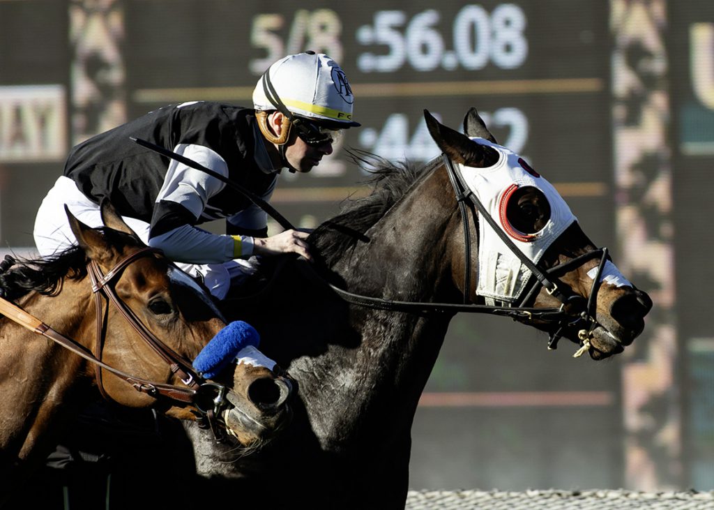 Florent Geroux and Gratefully at Santa Anita